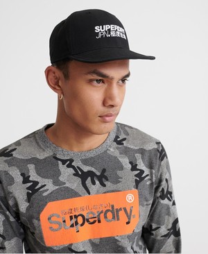 Superdry 6 Panel Soft Férfi Sapka Fekete | PRDIE7081